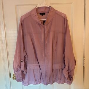 Torrid Cropped Bomber Jacket Women’s Plus Size 3 Purple Violet Sheer NWT